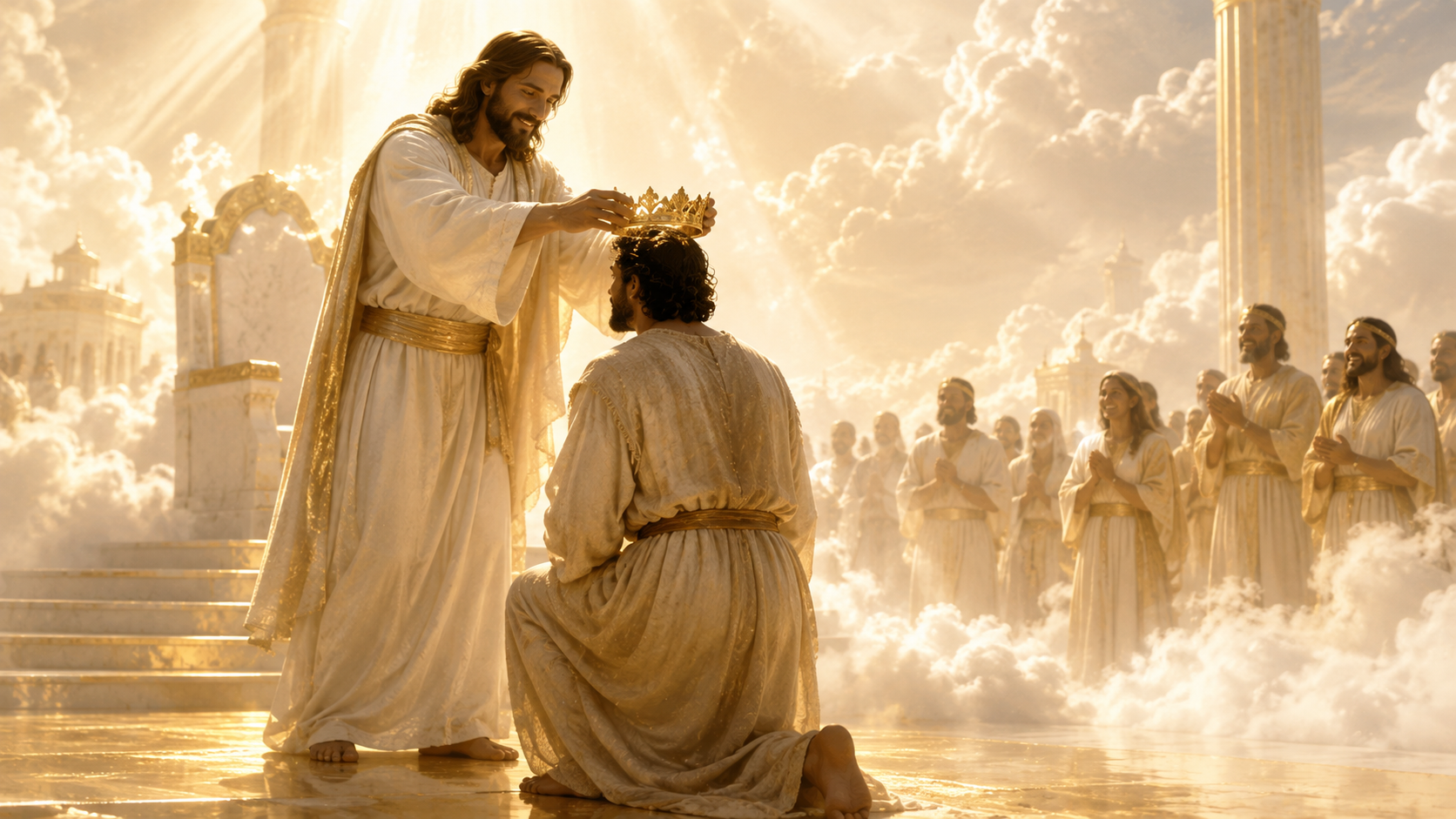 2 Timothy 4:8 - From now on, the crown of righteousness is stored up for me, which the Lord, the righteous judge, will give to me on that day; and not to me only, but also to all those who have loved his appearing.